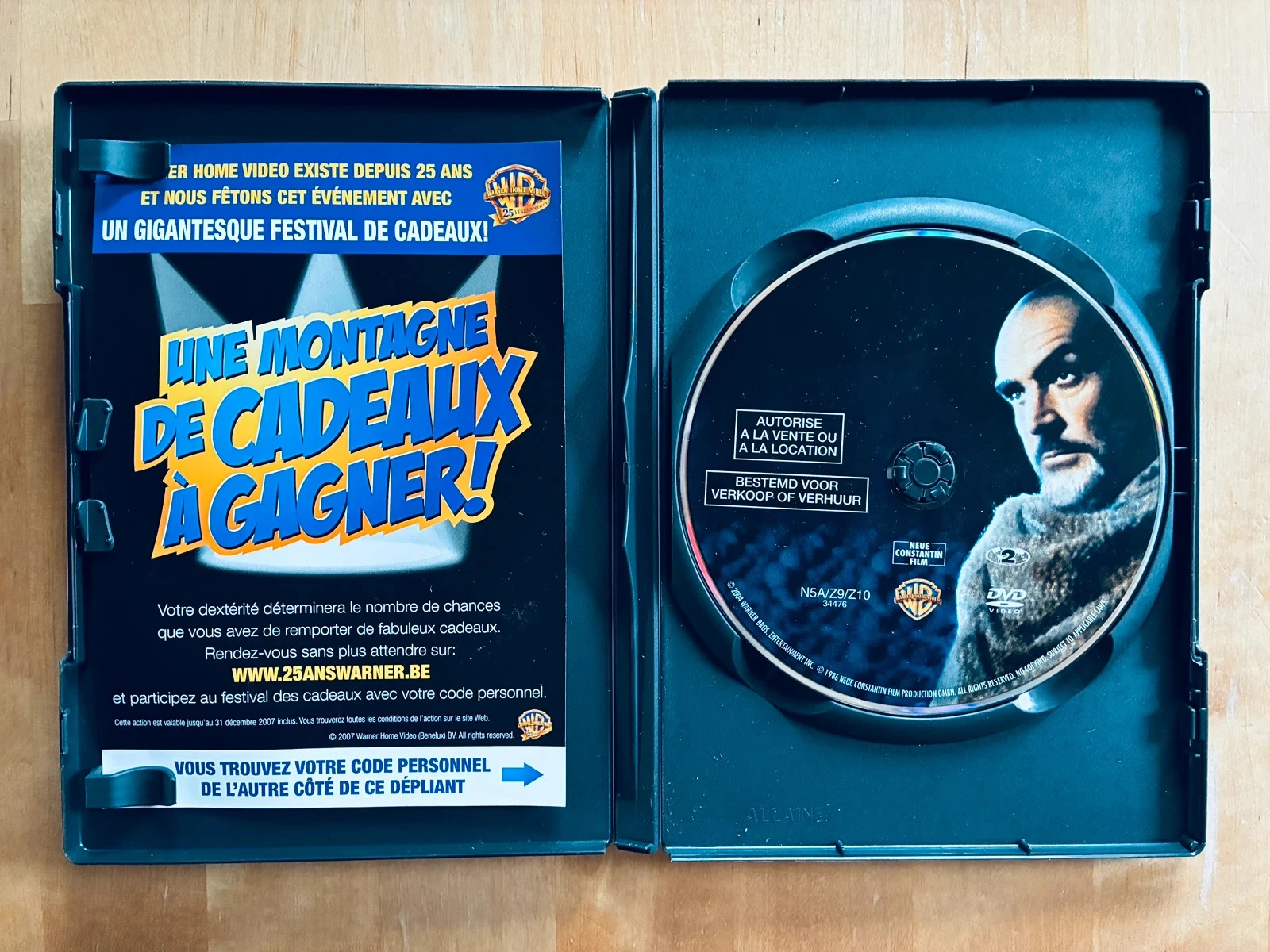 DVD Le Nom de la Rose Sean Connery. – photo 2